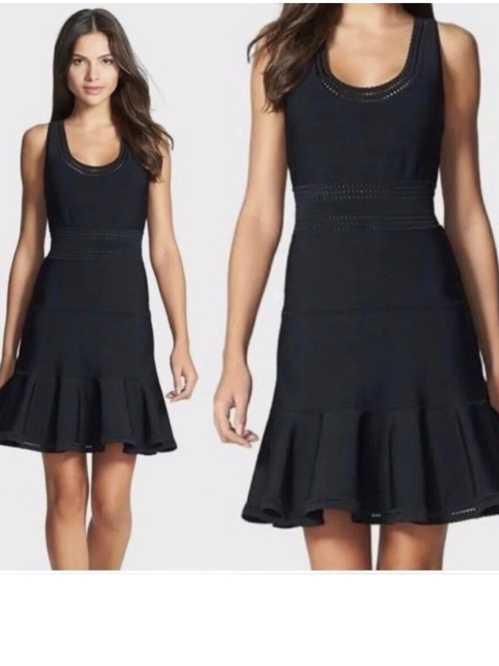 VGUC Diane Von Furstenberg Perry Black Fit and Flare Dress